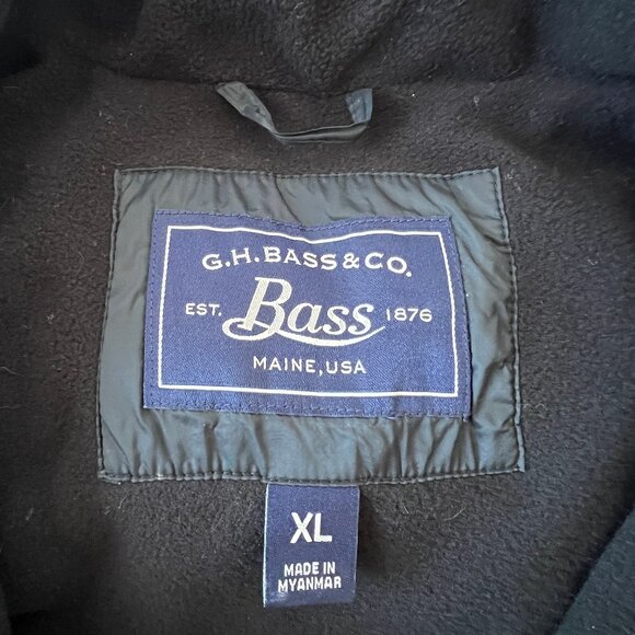 Men's Puffer Vest, G.H. Bass & Co., Black, Zip up, Fleece Lined, XL, EC! - Picture 4 of 15